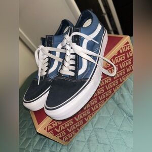Brand new Navy Blue Old School Vans